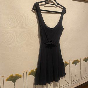 L Space Swimwear Black Swimwear Cutout Ribbed Cover Up Dress, XS